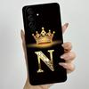 For Samsung Galaxy A37 A57 5G 2025 Crown Initial Letter Couple Phone Case SM-A376B SM-A5760 Soft Silicone Lens Protective Casing