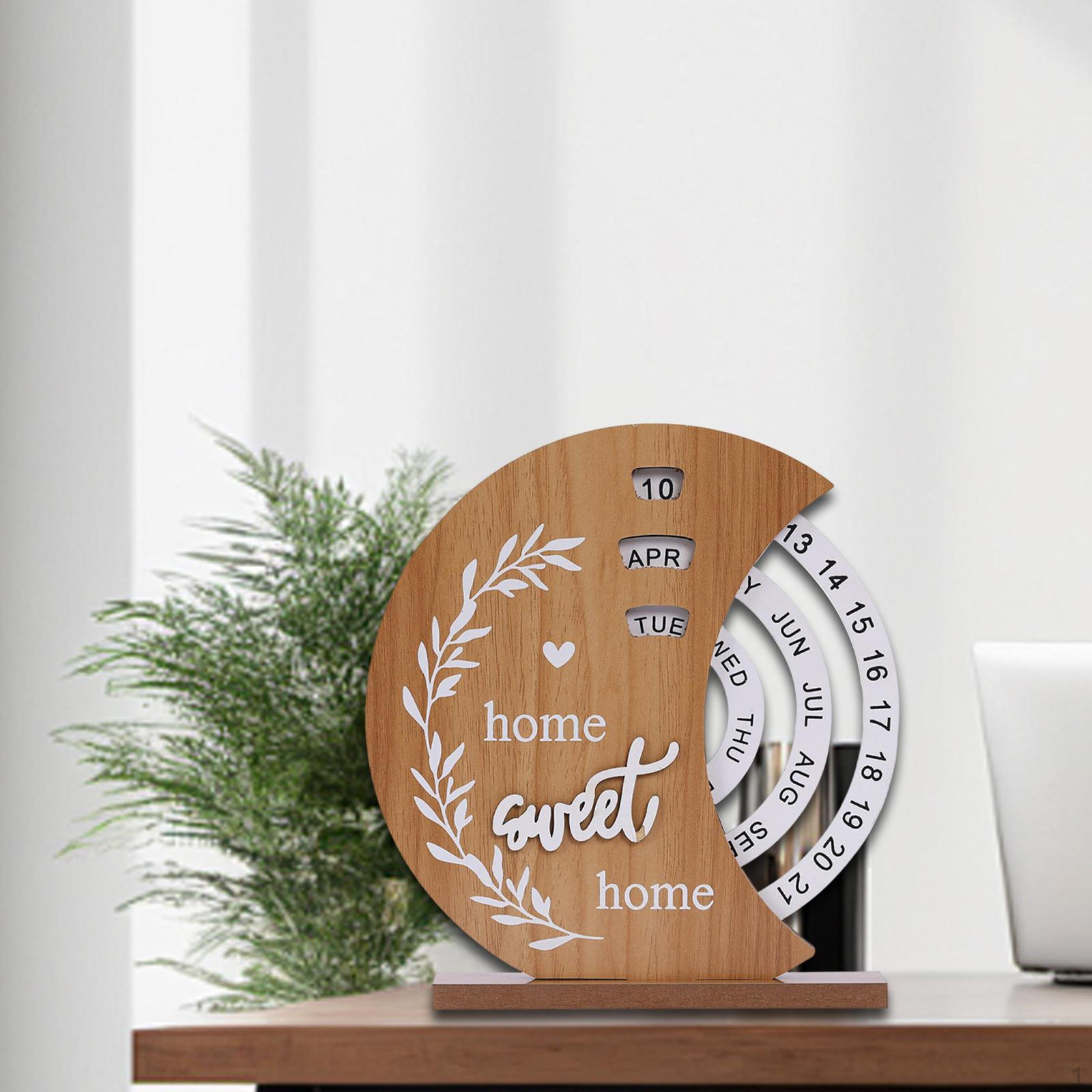 

Элегантный деревянный настольный календарь для домашнего декора Moon