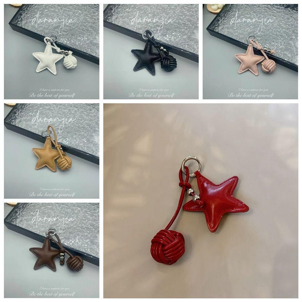 Mobile Phone Pendant Star Pendant Five-pointed Star Weave Key Ring Bag Pendant