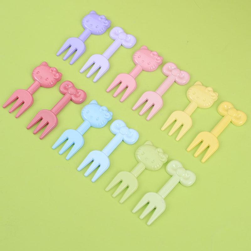 Acrylic Cat Bow Fork Cream Glue DIY Craft Kit for Hair Accessories & Keychains