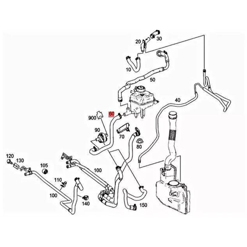 Replacement Coolant Pipe for W292 W166 X166 C292 GLE320 GLE400 GLS450 GL450 ML400 Flexible Design for Easy Installation