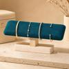 T Shaped Bracelet & Bangle Display Rack Wooden Base PU Leather Velvet 1PC for Watch Jewelry Retail Display Gift for Sellers