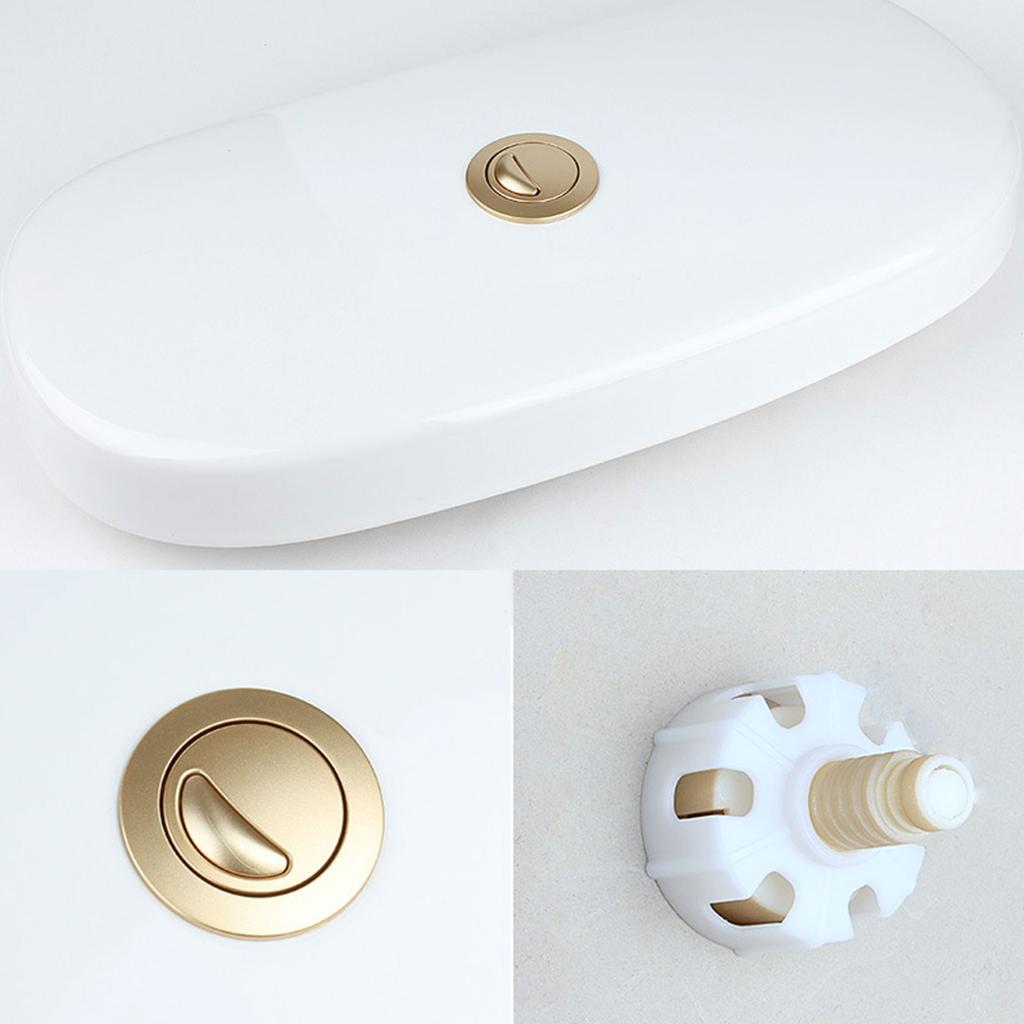 2Pcs Toilet Flush Button Round Head Dual Push Button Replacement Upgrades for Cistern Tank Water Saving Accessory