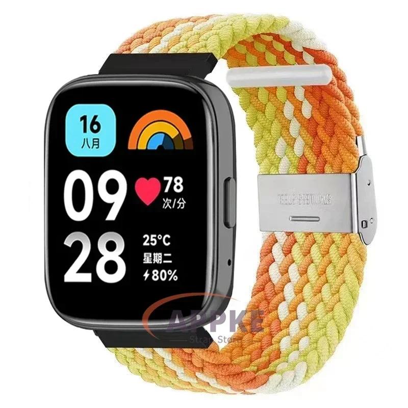22mm Elastický Pletený Řemínek Pro Redmi Watch 5/3 Active Náramek Nylonový Nastavitelný Rychloupínací Náramek Pro Redmi Watch 3/5 Lite