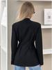 2026 Autumn/Winter V-neck Long-sleeved Buttoned Waist-Cinching Suit Jacket