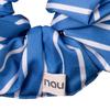 Orchid Stripe Scrunchie Deep Blue