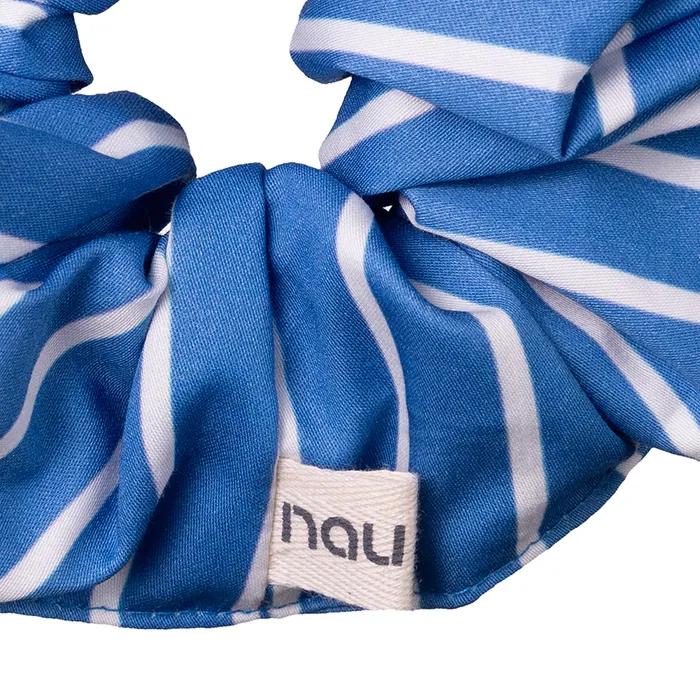 Orchid Stripe Scrunchie Deep Blue