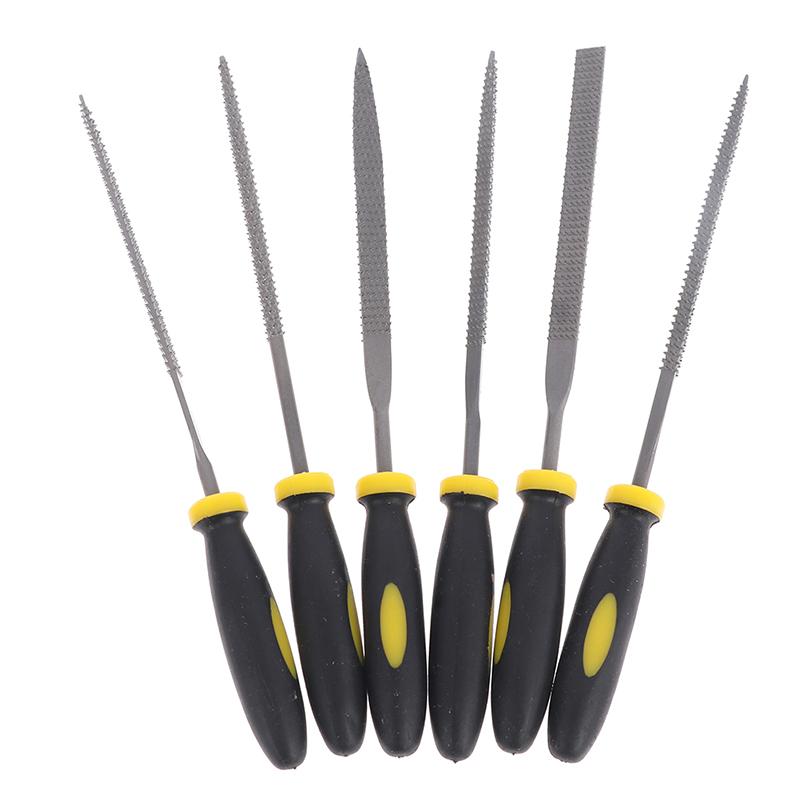6Pc Mini Metal Filing Rasp Needle File Wood Tools Hand Woodworking