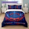 Bolton Wanderers FC Custom Name Text Bedding Set 1 Duvet Cover+2 Pillowcases Soccer Logo Personalized Gift For Special Occasion Bedroom Decor