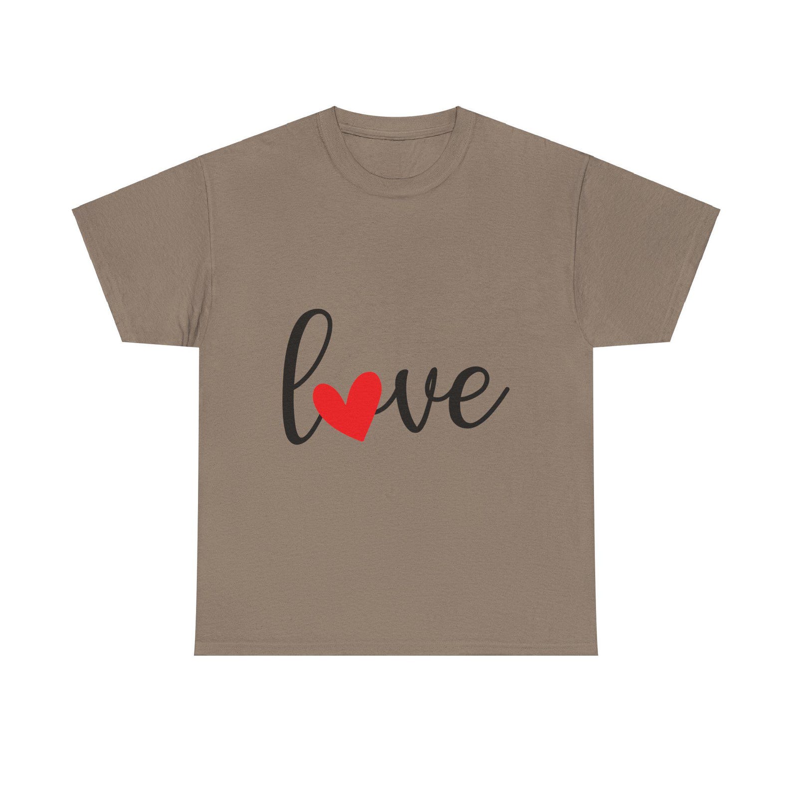 Love Heart Graphic Unisex Tee, Romantic T-Shirt 2XL