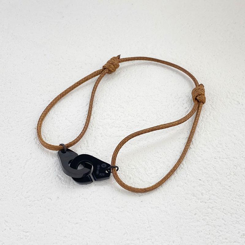 Adjustable Red Wax Rope Bracelet - Non-Fading Handcuff Style for Men and Women