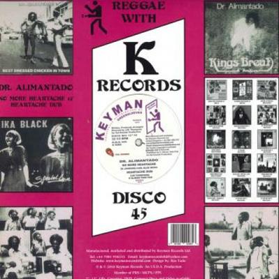 12inch Record DR. ALIMANTADO - No More Heartache; Heartache Dub KMD005 Keyman 2018 UK Reggae, Ska & Dub