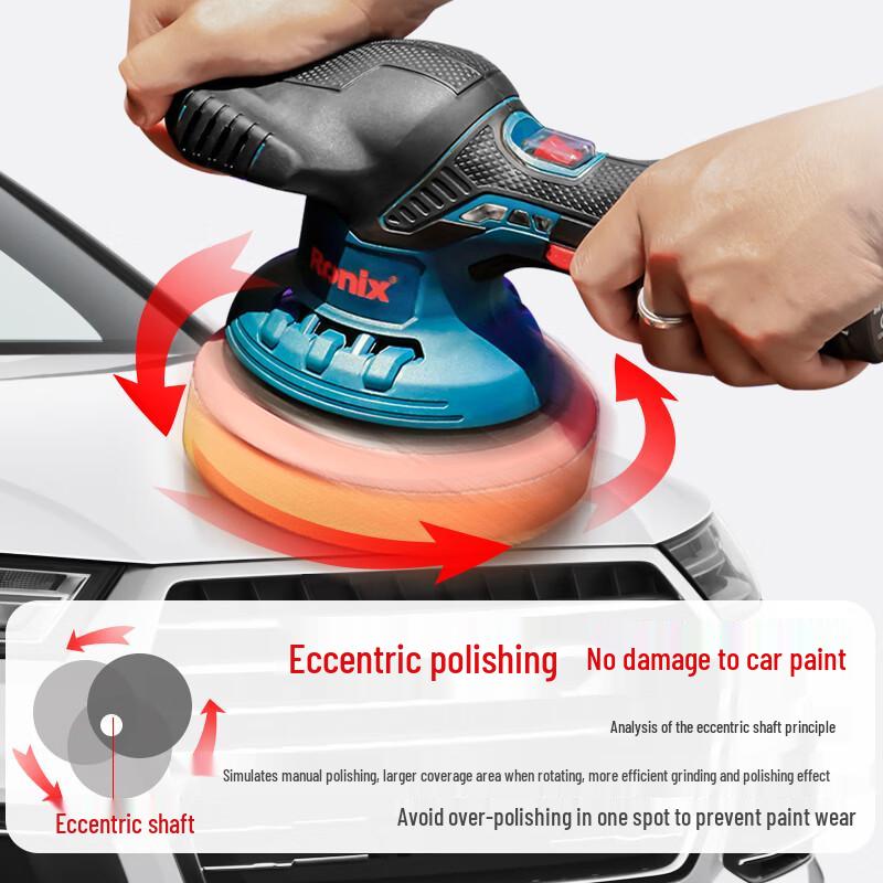 Ronix 12V Cordless Eccentric Car Polisher CN plug (adapter included)