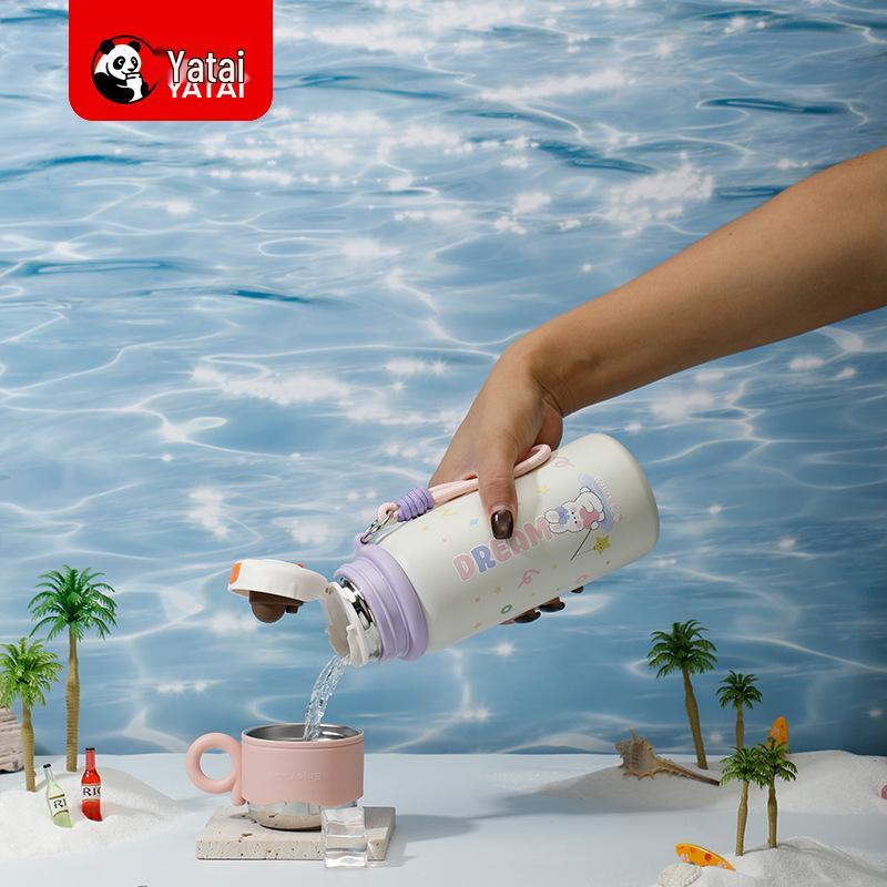Yatai Cute 316 Stainless Steel Insulated Water Bottle for Women, Students, and Kids 550ml