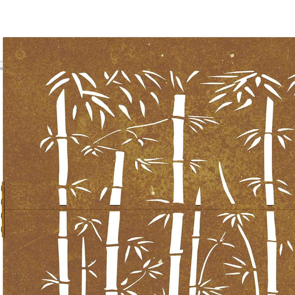 Garden Gate 85 X 75 Cm Corten Steel Bamboo Design