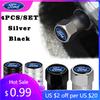 Autosticker 4 STUKS/Set Metalen Auto Bandenventieldopjes Bandenwiel Stam Luchtventieldop Voor Ford Escape Kuga Mondeo Ecosport Fiesta Focus