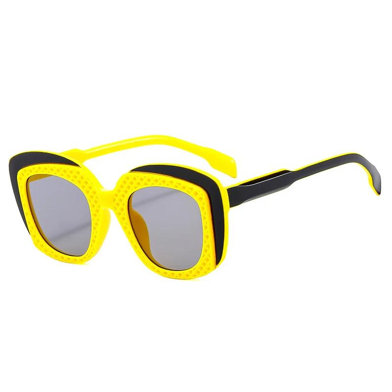 SHAUNA New Hip Hop Double Color Sunglasses Women Fashion Gradient Eyewear Shades UV400 Men Square Unique Sun Glasses