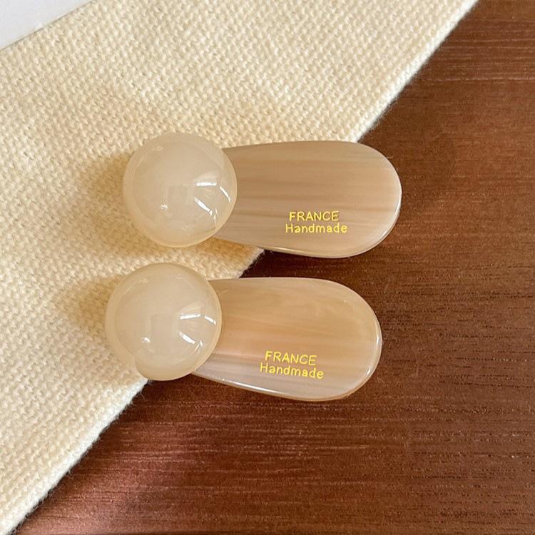 

2pcs/set Mini Hair Clips for Women Sweet 3.5cm Bangs Edge Clip Cute Acetate Duckbill Girl New Arrivals Headwear Hair Accessories бежевий