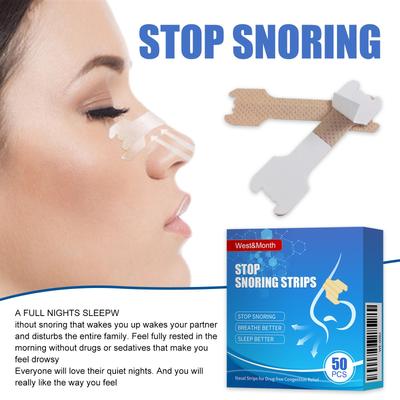 West&Month Adult Nasal Ventilation Nasal Patches Anti-snoring Respiratory Tract Unblocking Snore Reduction Nasal Care