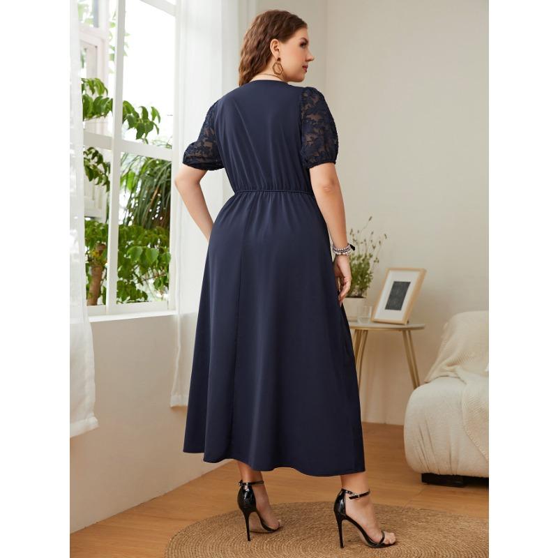 Letní dámské šaty velké šaty jednobarevné volné šaty