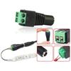 10Pcs DC Male Female Terminals 12V Power Connector 2.1mmX5.5mm Plug Adapter Jacks Sockets for CCTV Cameras Single Color LED Strp