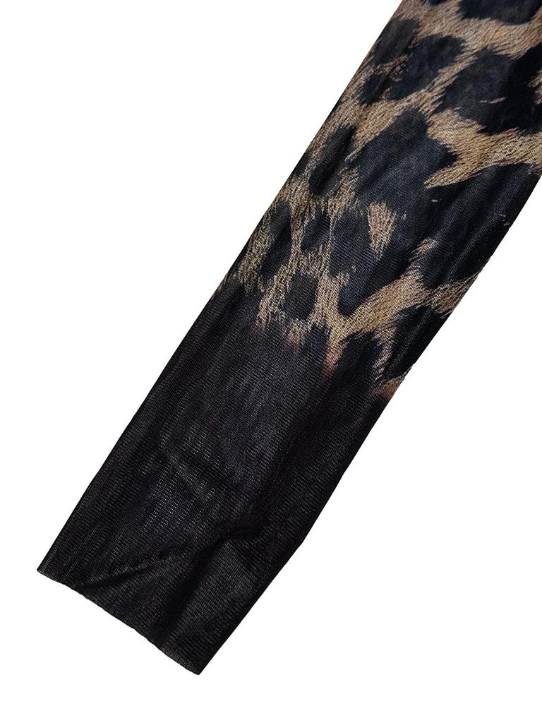 Women's Fashion Leopard Print High-Waist Two-Piece Set