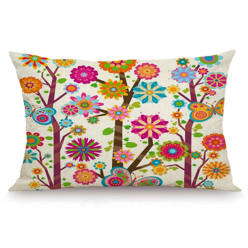 XUNYU 30X50cm/40x60cm Cushion Cover Cartoon Flower Pillow Cases Decorative Throw Pillow Cover for Sofa Bedroom JX033
