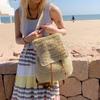 Casual Summer Woven Backpack For Women With Large Capacity And Dual Carrying Options