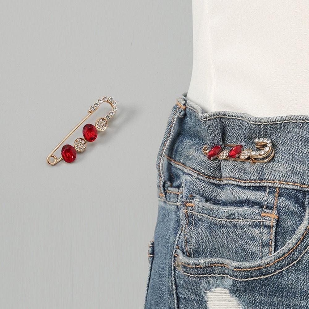 Pearl Decoration Detachable Pearl Brooch Fastener Pins Safety Pins Pants Pin Decorative Clips Detachable Design