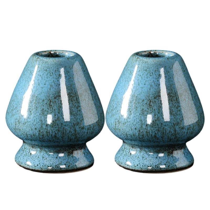 

Ceramic Chasen Stand Professional Teas Ceremony Tool Handcrafted Whisks Holders For Japanese Matcha Preparation синий