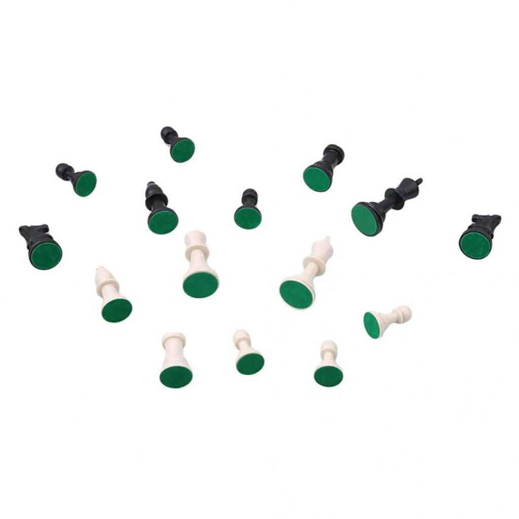 32Pcs/Set Black & White Plastic Medieval Chess Pieces Game Chessmen 65/75/95mm