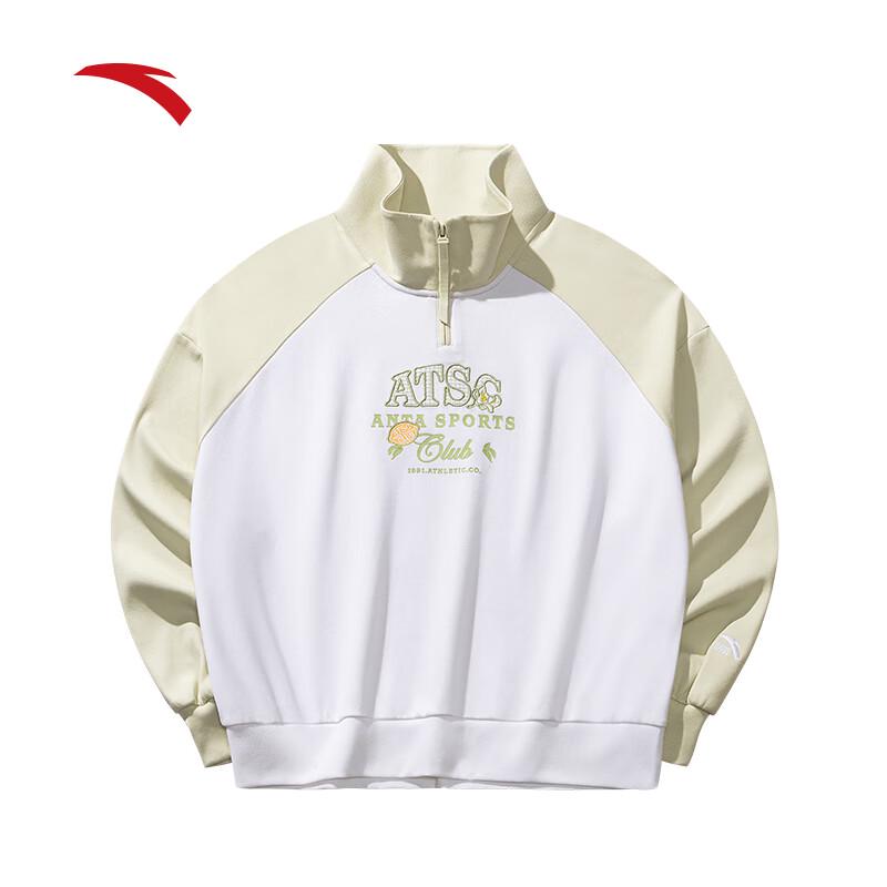 Anta Women s Collegiate Retro Color Block Half-Zip Pullover 160/S