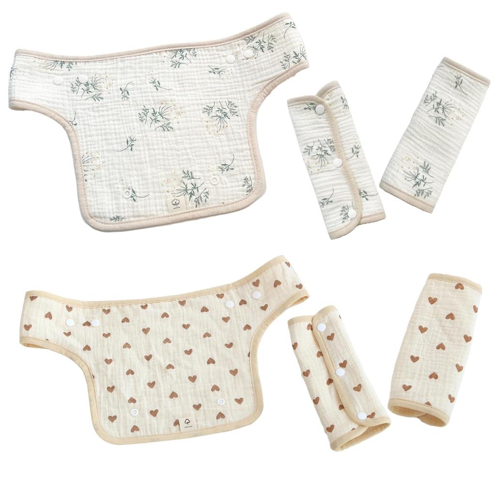 Baby Carrier Drool Chest Set of Cotton Baby Shoulder Strap Sucking Perfect for Baby Gifts Covers, Pads, 6, Gauze, Covers, Pads, Outings,