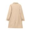 2024 Women's Off-White Long Sleeve Soft Lapel Coat - European & American Autumn Style