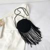 Handgefertigte Baumwollgewebte Gestrickte Quasten Umhängetasche Vintage Schulter Umhängetasche Damenmode Strand Sommer Handtaschen 2023 Tasche
