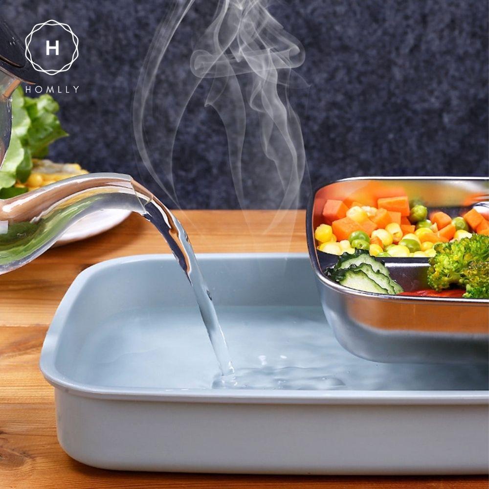Homlly Compartment Stainless Steel Thermal Bento Lunch Box