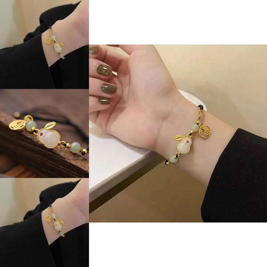Fashionable Beaded Bracelet With Bunny Charm Unique Design For Women