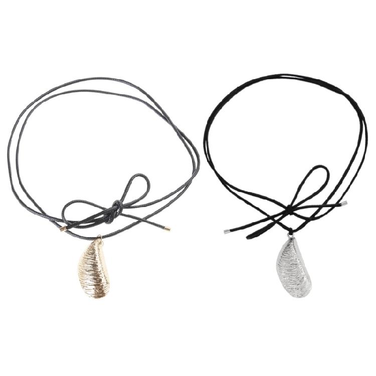 Anspruchsvolle Wassertropfen-Halskette mit verstellbarem Metallanhänger Choker-Kette für modebewusste Frau