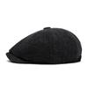 British Newsboy Cap Men's Autumn Winter Vintage Octagonal Cap Beret