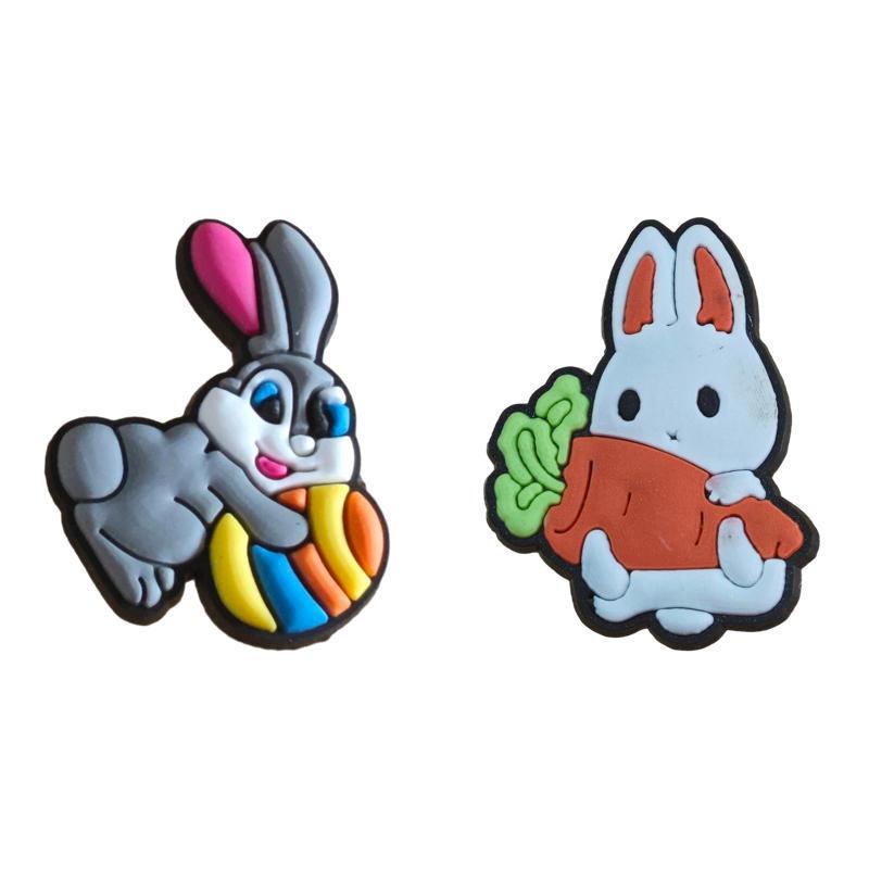 Rabbit Shoe Accessories: Cartoon PVC Charms for DIY Hole Shoes