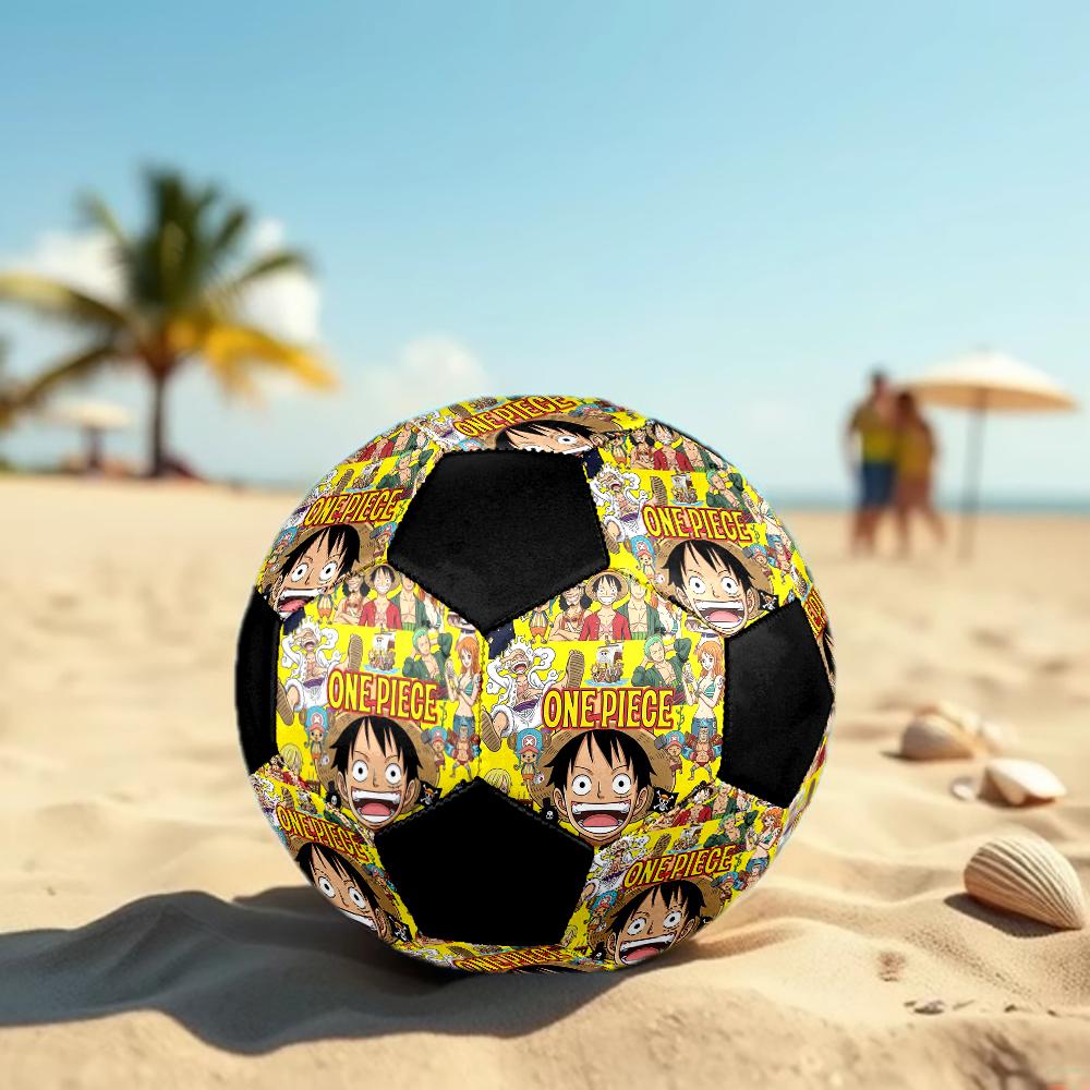1pc One Piece Football Soccer Ball Size 5 Indoor Soccer Ball Fashion Colorful Backyard Game -Great For Sports Fans Gift HE71