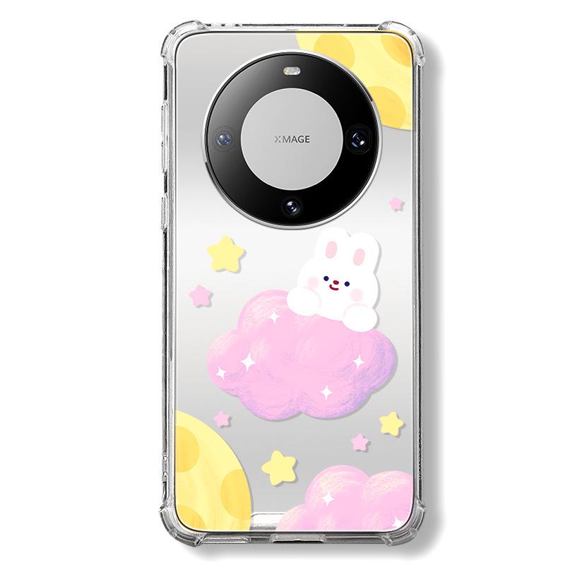 

Чехол для телефона Huawei Mate60 с цепочкой для Mate 50/40 Pro и Nova 11/10, зеркальный чехол P60/50 Nova 11 Pro