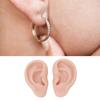 1 Pair Flexible Material Simulation Ear Model Soft Touch Ear Piercing Model For Store Display