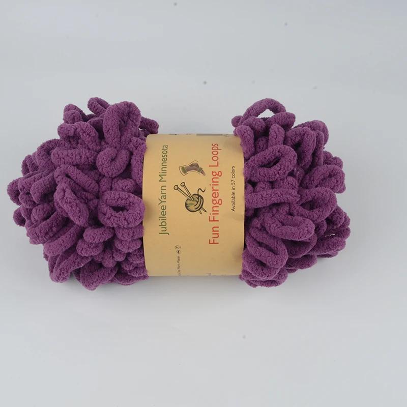 500g/Lot Hand Knitting Finger Loop Yarn Crochet Super Warm Puffy Circle Cotton Braided Rope Puffy Smart Polyester Sock Toy