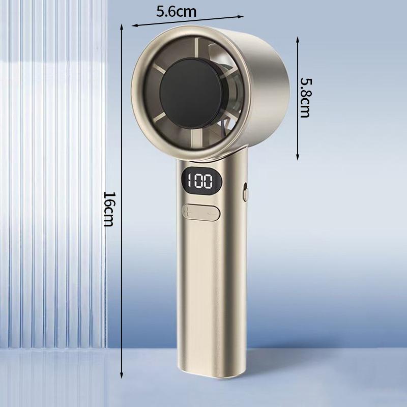 120 Wind Speeds Portable Handheld Turbo Fan with Led Display USB Rechargeable Electric Eyelash Fan Adjustable Mini Personal Fan