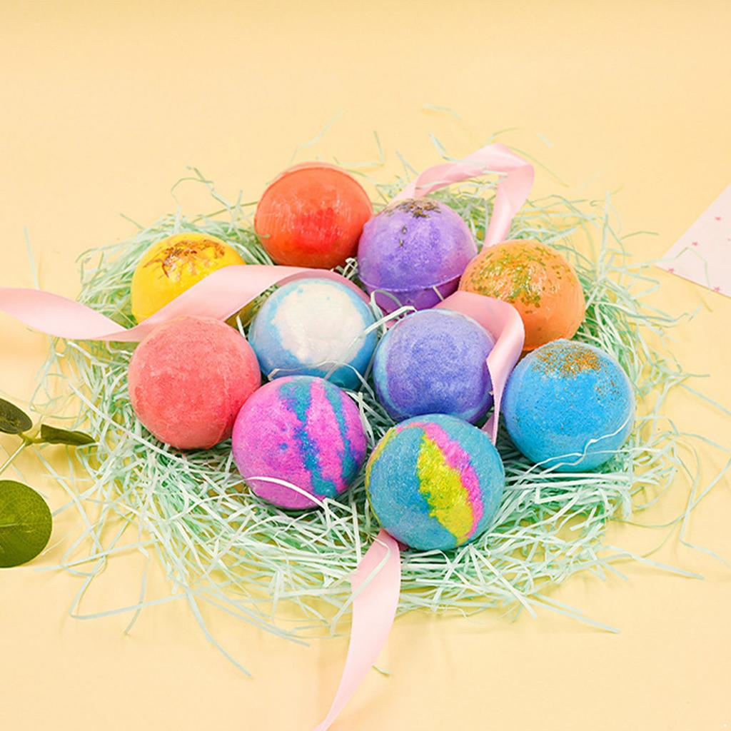 Handmade Bath Bombs Gift Set with Shea and Cocoa Butter for Moisturizing Skin Care Perfect as Birthday and Mothers Day Presents