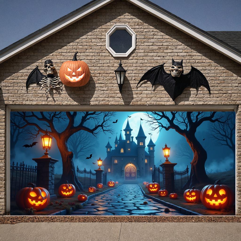 Event Decoration Banner Lantern Lighting Haunted House Banner Halloween Banner Decorative Elements For Holiday Decoration