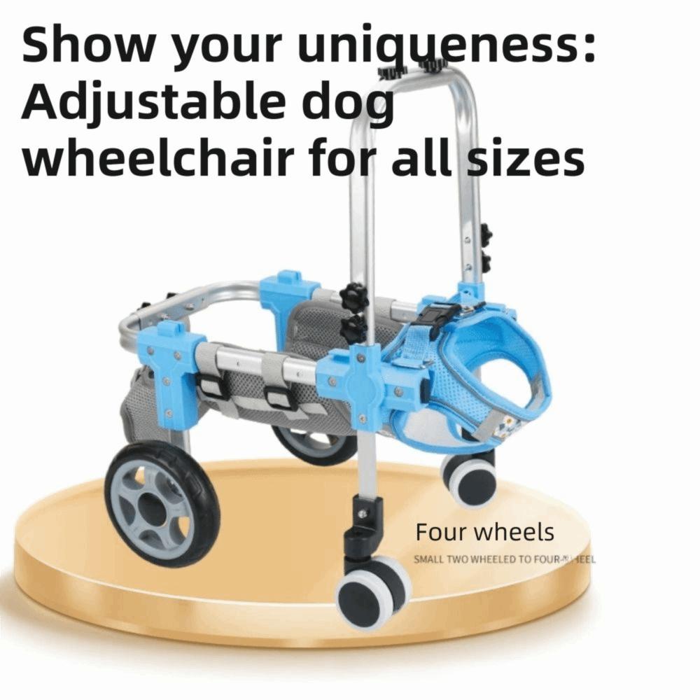 Lightweight Aluminum Pet Mobility Cart Adjustable Pet Rehabilitation Wheelchair  Pet Mobility