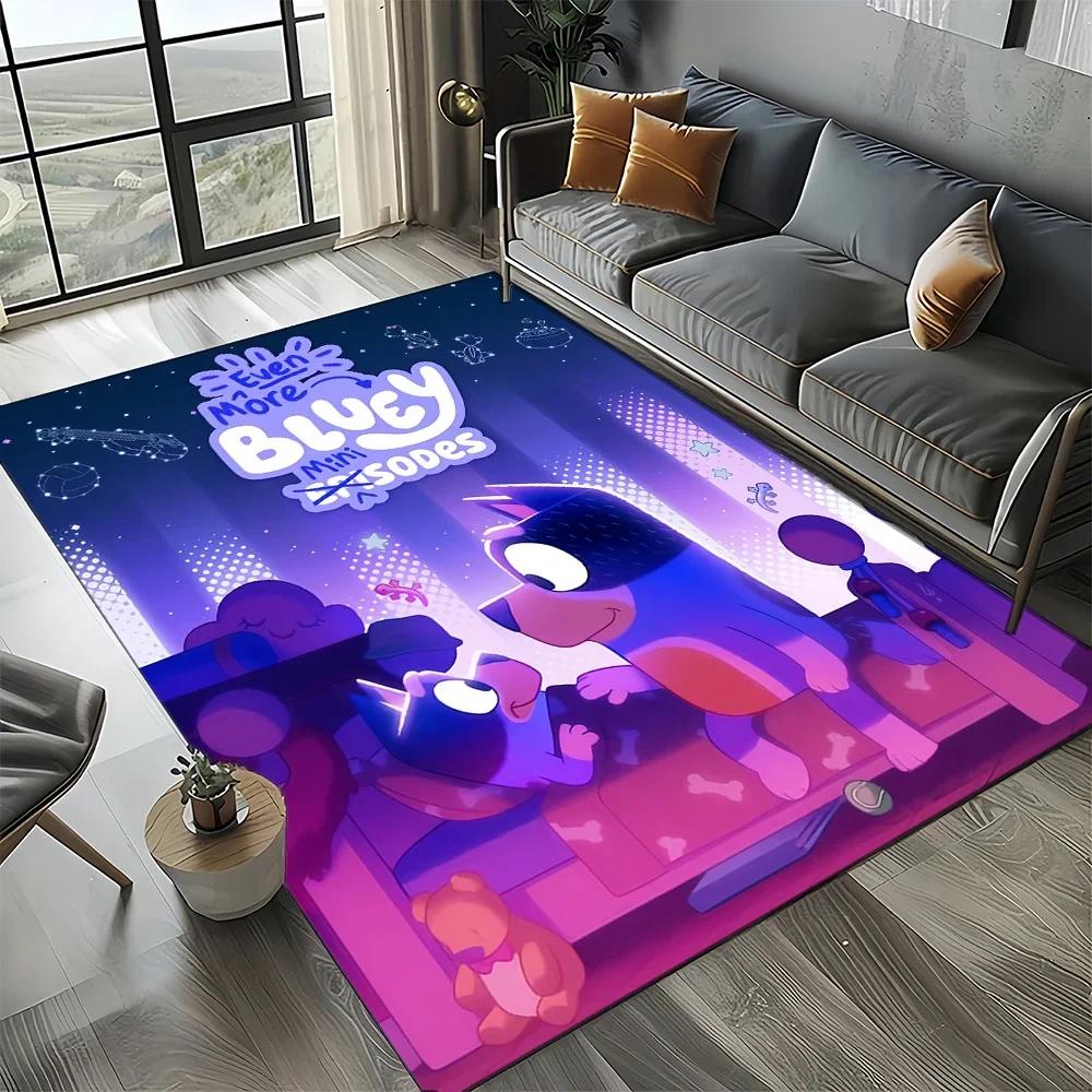 2025 New Style Bluey Family Cartoon Dog Carpet Rug for Living Room Bedroom Home Sofa Decoration,Kids Play Non-slip Floor Mat