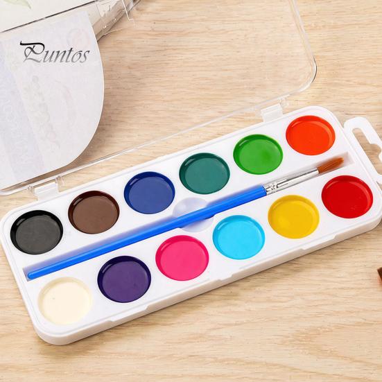 Art Supplies Watercolor Paint Set, Portable Washable Solid Palette, Bright Semi Dry Set Colors Pigment Kit, for Kids And Beginners Illustrations Safe